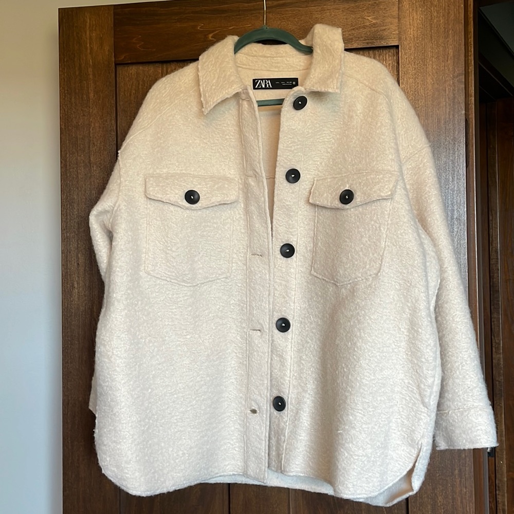 Zara Cream Shacket size Large